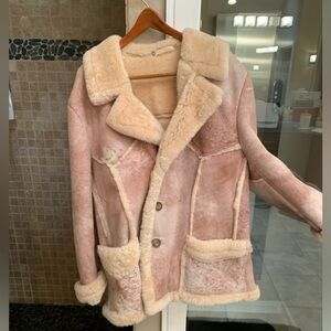 Vintage 1970s real suede/sheepskin winter coat